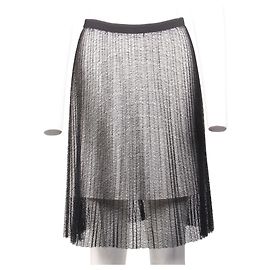 Dkny Saia de renda preta e branca Preto