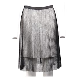 Dkny Schwarz-weißer Spitzenrock Schwarz
