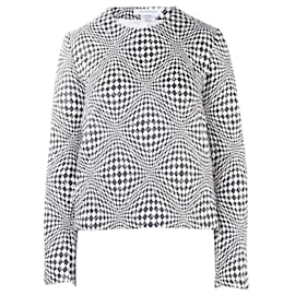 JW Anderson-Geometric Print Sweater Top-Black