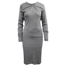 Balenciaga-Grey Knit Dress-Grey