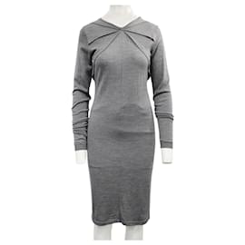 Balenciaga-Grey Knit Dress-Grey