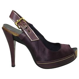 Pedro Garcia Lila Satin-Pumps Lila