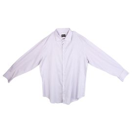 Giorgio Armani Camicia uomo righe viola pastello Porpora