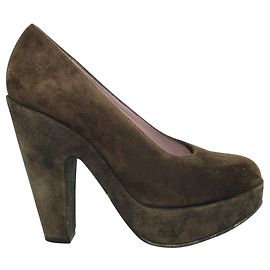 Robert Clergerie Scarpe con tacco in camoscio marrone Marrone