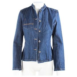 Paul Smith Fitted Denim Jackets Blue