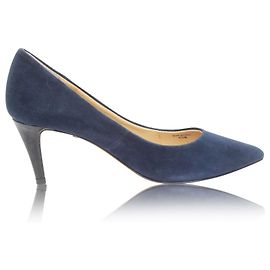 Diane Von Furstenberg Navy Suede Shoes  Blue Navy blue