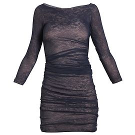 Reiss Lace Mesh Midi Dress Blue Navy blue