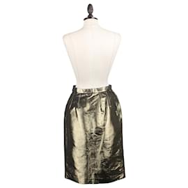 Céline-Gold Skirt-Golden,Metallic