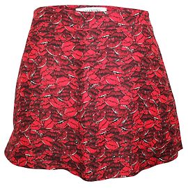 Valentino Lips Print Red Skort Red