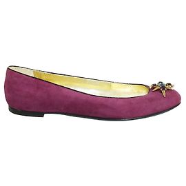 Giuseppe Zanotti Ballerine rosa scuro/viola con decorazioni Rosa