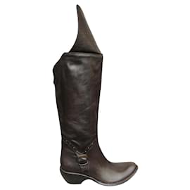 Autre Marque-Fru boots.It shoe size 39 New condition-Dark brown