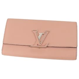 Louis Vuitton-Louis Vuitton Pink Taurillon Capucines Wallet-Pink