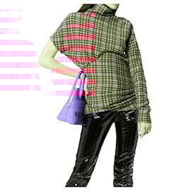 Calvin Klein-Calvin Klein  205W39NYC One Sleeve Tartan Top-Red