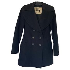 Caban Burberry in lana nero Nero