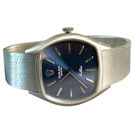 Rolex-Cellini 3805-Prata,Azul marinho