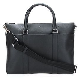 Maleta de couro Montblanc Preto