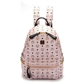 Zaino MCM Visetos Stark con borchie rosa Rosa