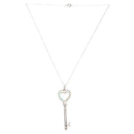 Tiffany & Co Collier pendentif clé en argent sterling Tiffany Argenté Métallisé