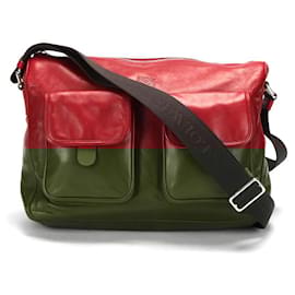Loewe-Loewe Leather Messenger Bag-Red