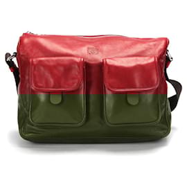 Loewe-Loewe Leather Messenger Bag-Red