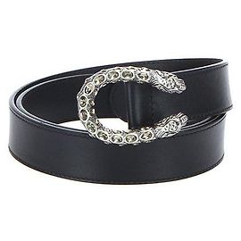 Gucci Dionysus Ledergürtel Schwarz