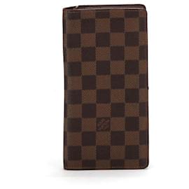 Louis Vuitton-Louis Vuitton Damier Ebene Brazza Wallet Brown-Brown