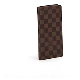 Louis Vuitton-Louis Vuitton Damier Ebene Brazza Wallet Brown-Brown
