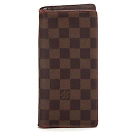 Louis Vuitton-Louis Vuitton Damier Ebene Brazza Wallet-Brown