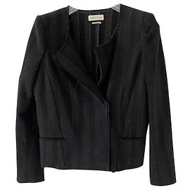 Isabel Marant Etoile wool short jacket navy and khaki stripes Other