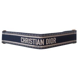 Dior Book Tote Gürtel Blau Aus weiß