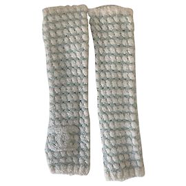 Chanel Gants Blanc Vert