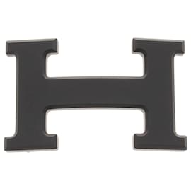 Hermès-Fivela de cinto Hermès 5382 em PVD preto mate (37MILÍMETROS)-Preto