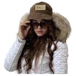 Christian Dior-Dior Galliano Spring 2002 Street Chic cap Christian coyote fur winter hat-Brown