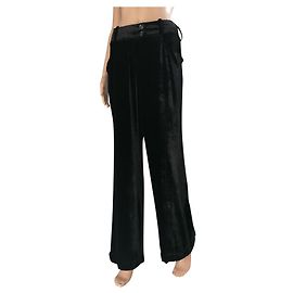 Christian Dior Calça de veludo preto em viscose e seda Preto