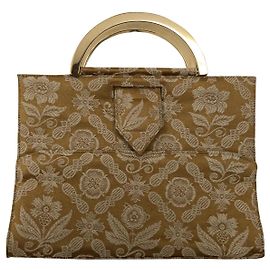Bolsa Sidonie Larizzi Bege Dourado