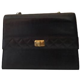 Chanel Timeless Black Leather Handbag Black