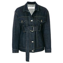 Golden Goose Deluxe Brand Jaqueta jeans superdimensionada Viola da marca Golden Goose Deluxe com cinto Azul