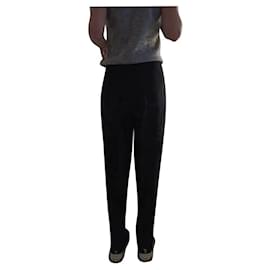 Céline Cuffed Wool Pants Black Black