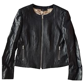 Gerry Weber Leather Jacket Dark blue
