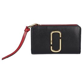 Marc Jacobs The Snapshot Mini Compact Geldbörse in Schwarz Schwarz