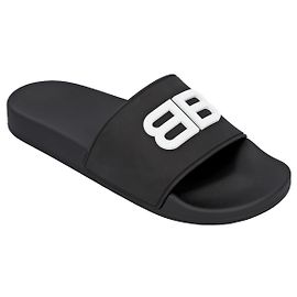 Scivoli da piscina Balenciaga 3D BB Logo Nero/Bianco Nero