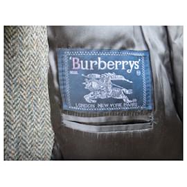 Burberry-Tamanho de jaqueta de tweed burberry 36-Cinza