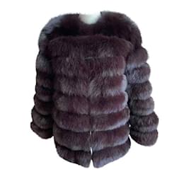 Autre Marque-Furs by Natalia Brown Fox Fur Coat-Castanho escuro
