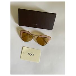 Fendi-Sunglasses-Pink,Golden