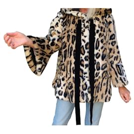 Autre Marque-TWINSET Simona Barbieri faux fur jacket-Leopard print
