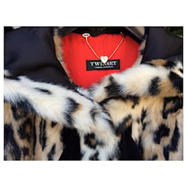 Autre Marque-TWINSET Simona Barbieri veste fausse fourrure-Imprimé léopard