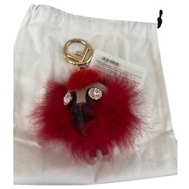 Charm Fendi Marrom de Algodão Marrom