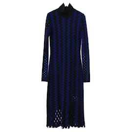 Diane Von Furstenberg-Robe en maille à carreaux Diane Von Furstenberg-Bleu