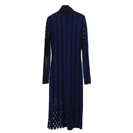 Diane Von Furstenberg-Diane Von Furstenberg Check Knit Dress-Blue
