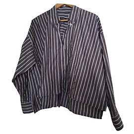 Camisa Oversized Isabel Marant Listrada Algodão Seda Outro